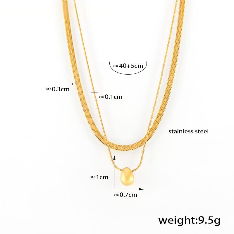 polished gold sphere pendant necklace