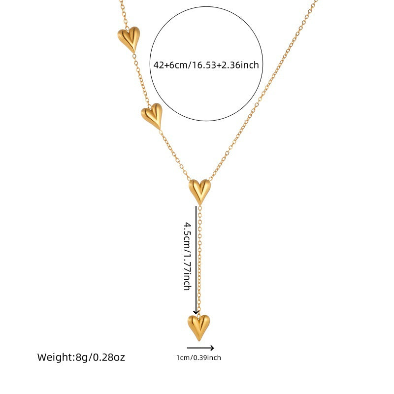 minimal gold heart necklace