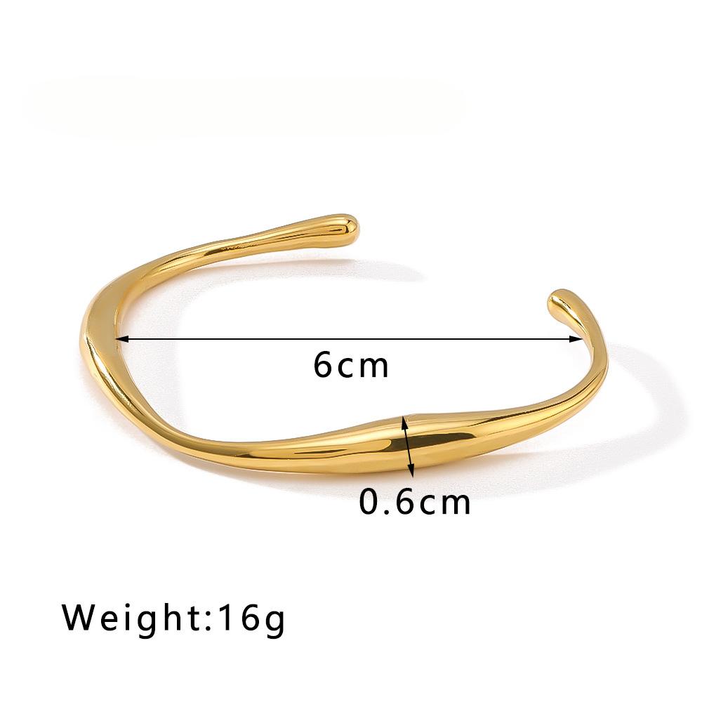 minimal gold open bracelet
