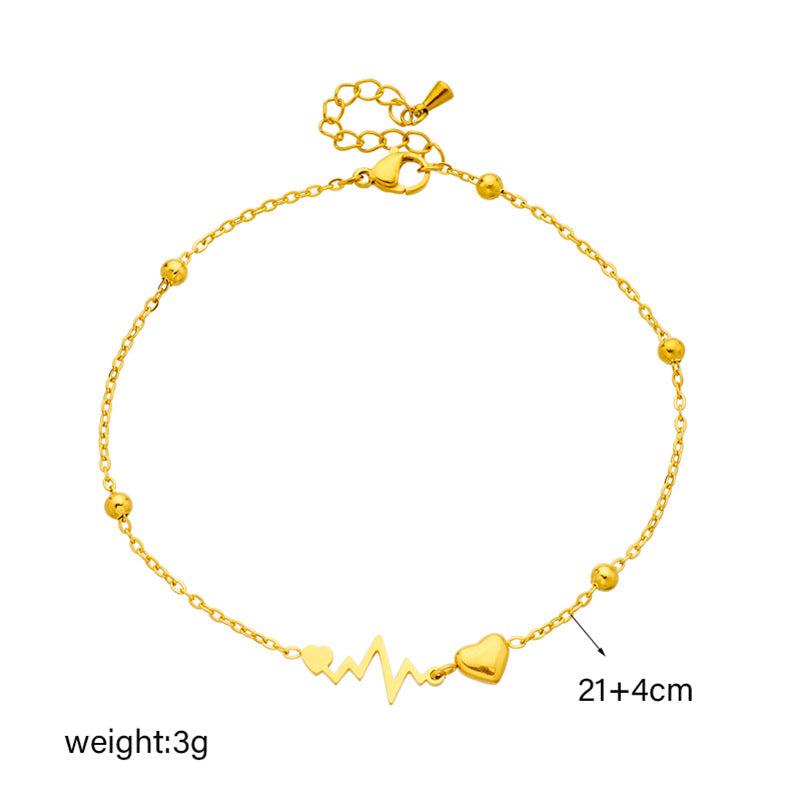 mini heart charm bracelet