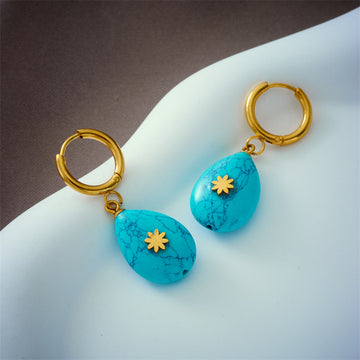 turquoise sol drops earrings