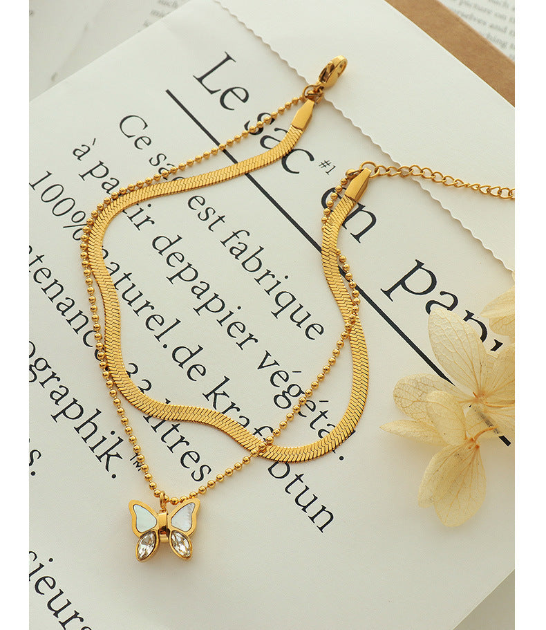 delicate gold anklet chain