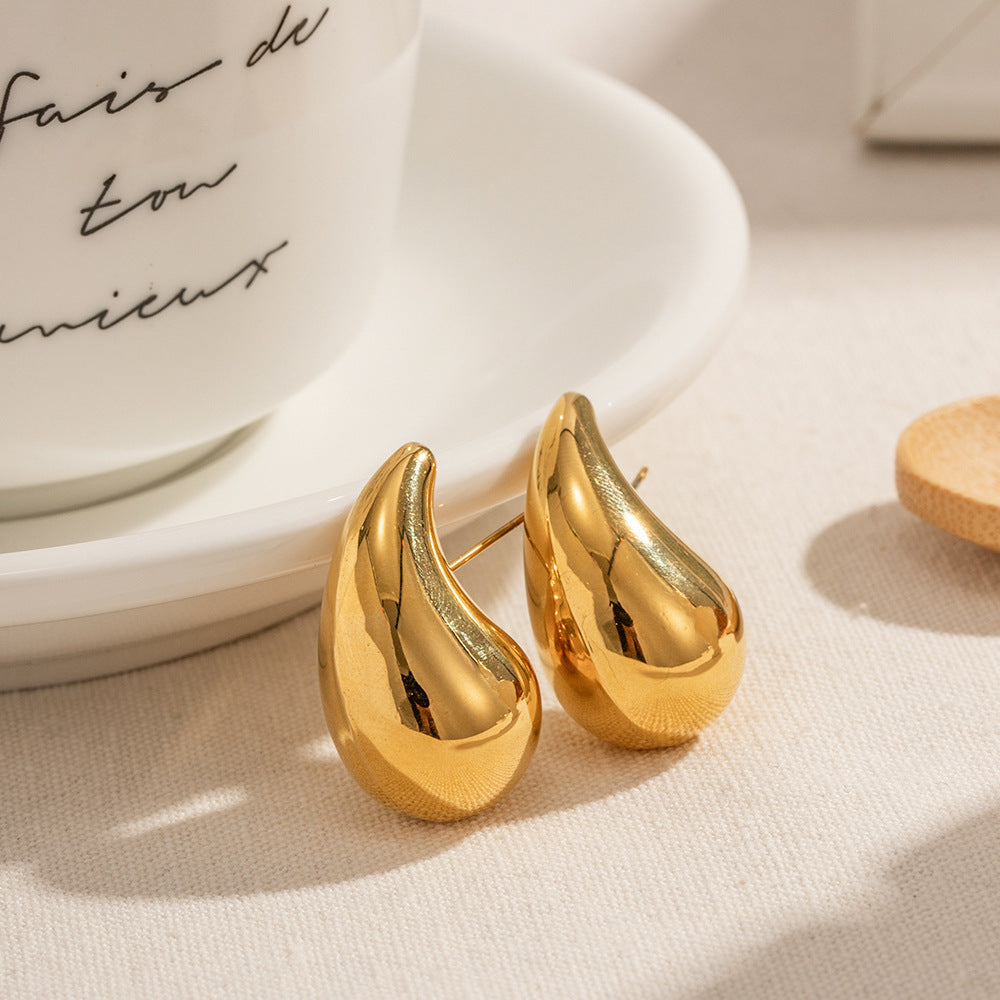 lava drop earrings gold