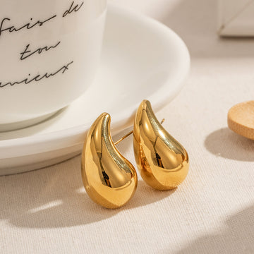 lava drop earrings gold