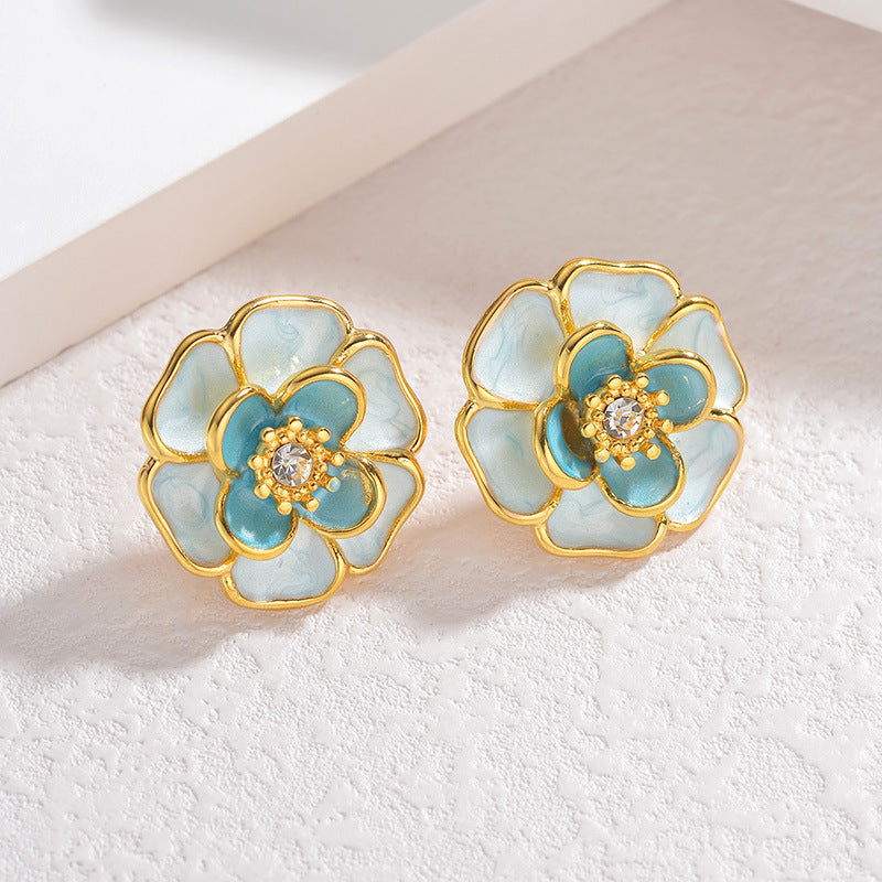 ocean bloom studs earrings
