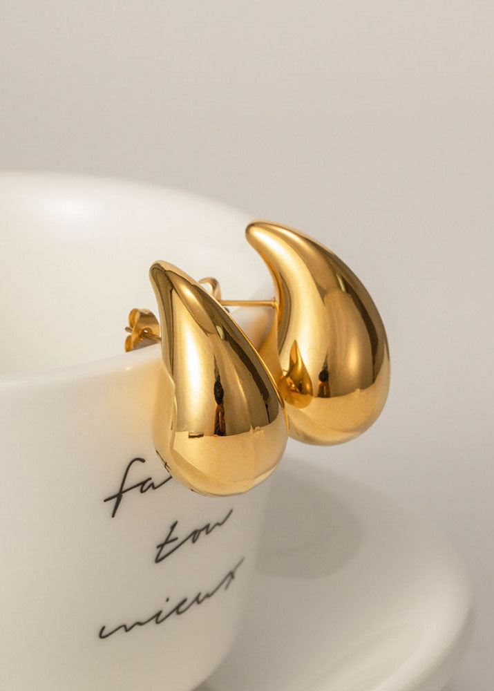 molten gold sculptural earrings