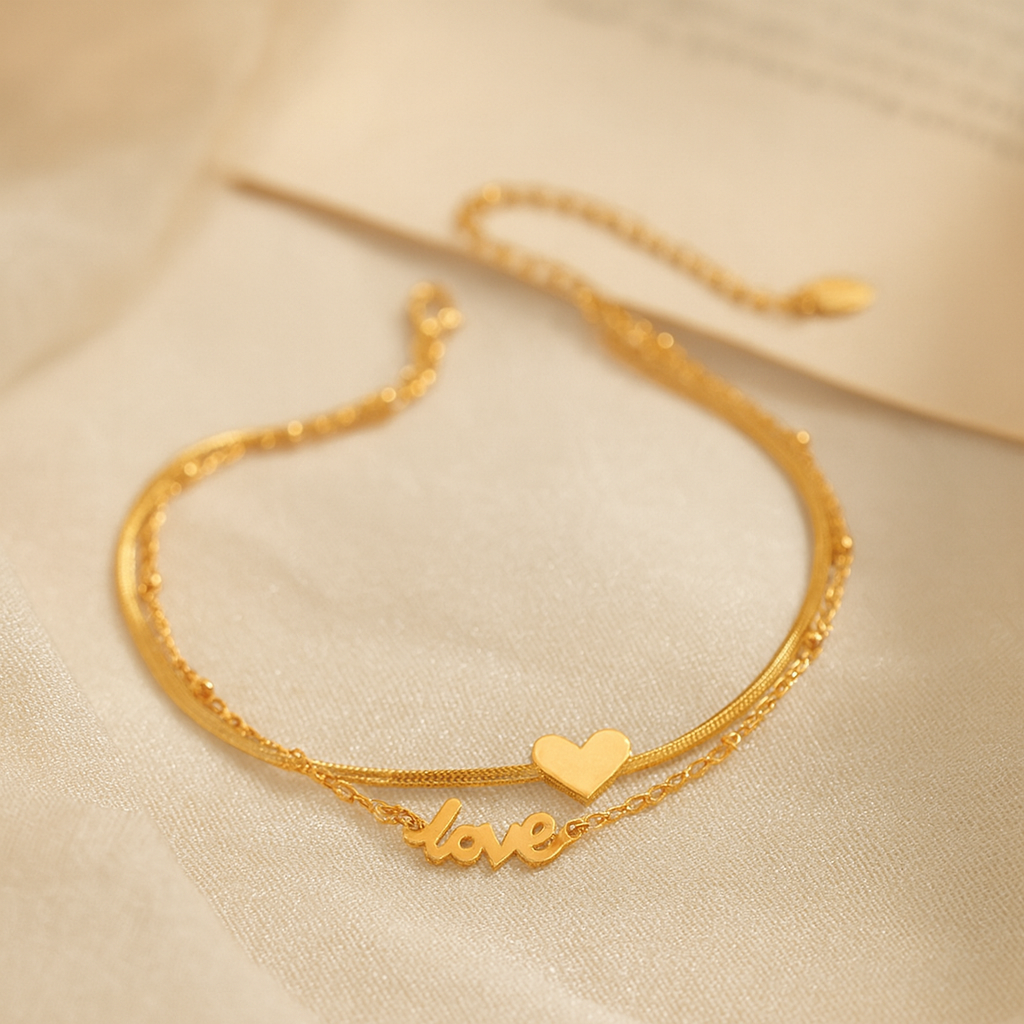 delicate gold anklet chain