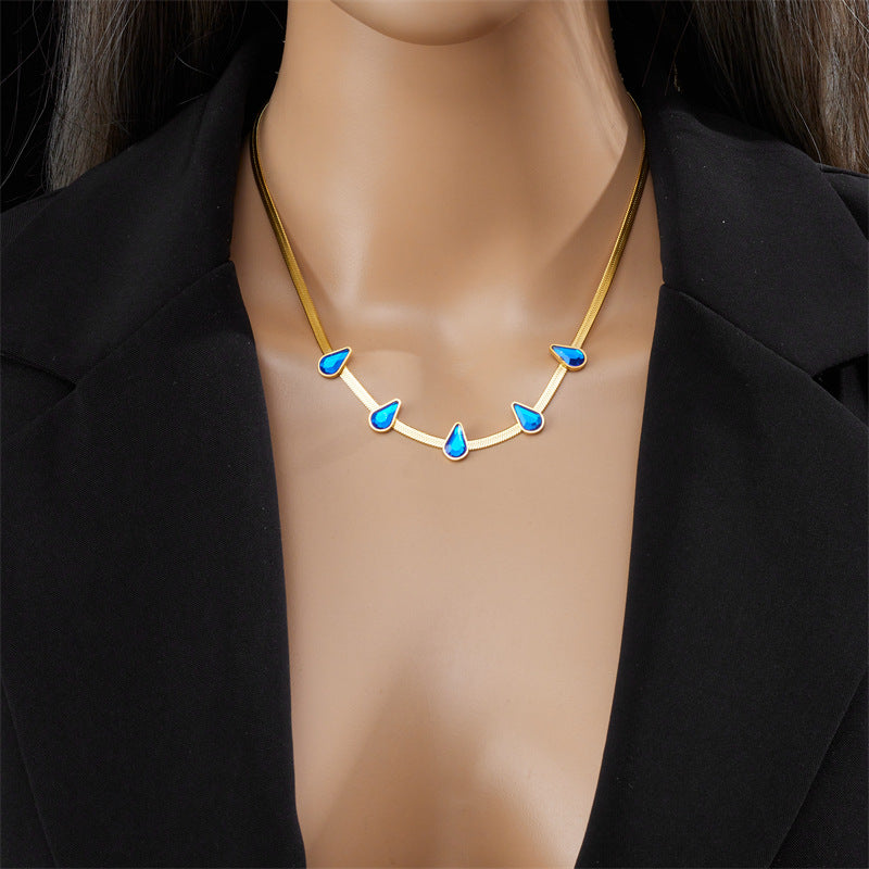 elegant blue teardrop jewelry