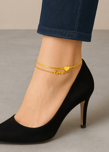 butterfly charm anklet