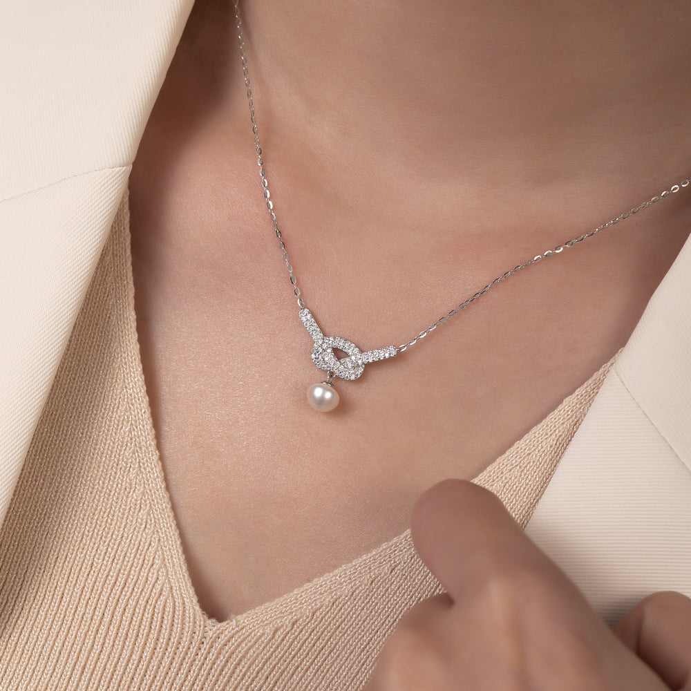 925 sterling silver love knot pendant