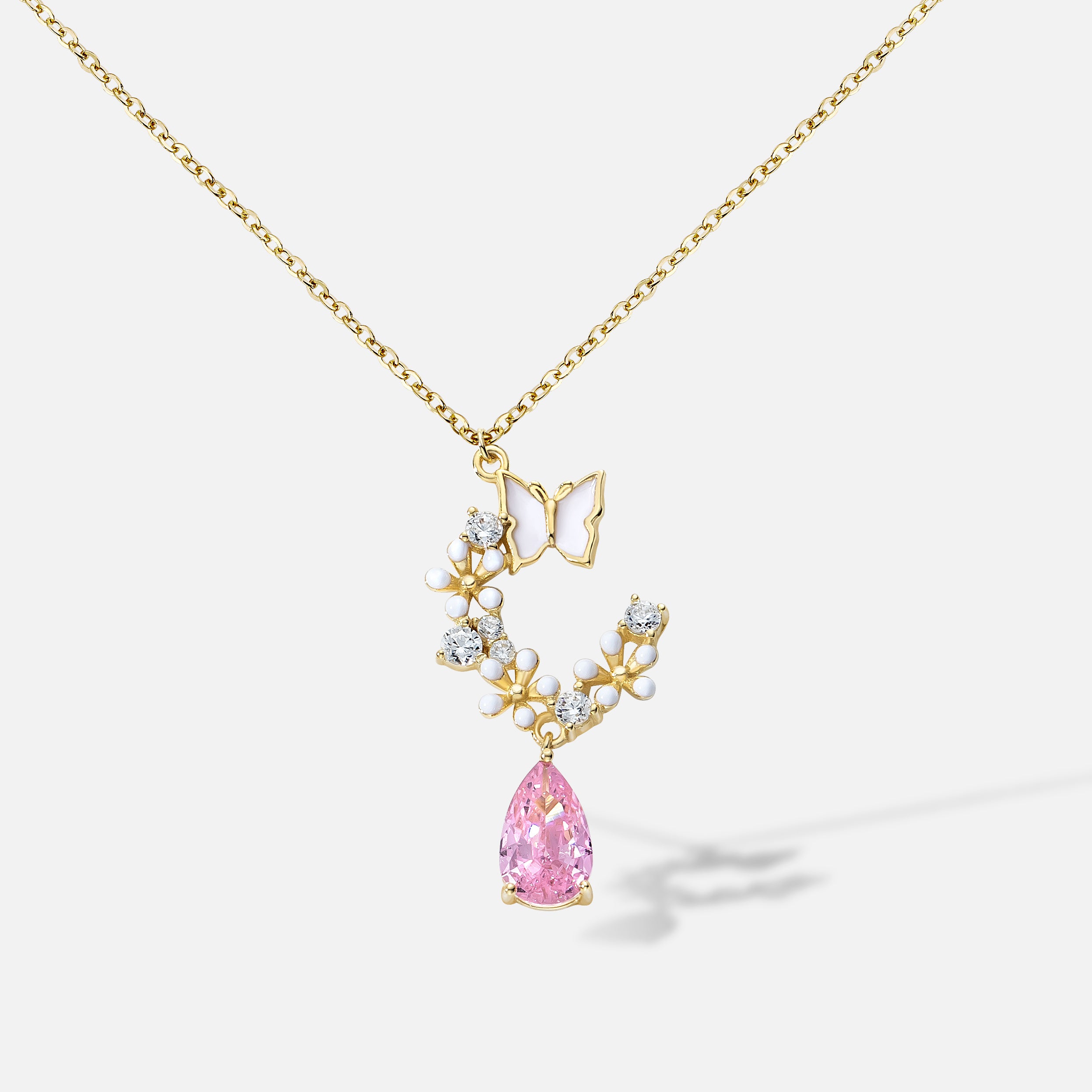 925 silver pink teardrop jewelry