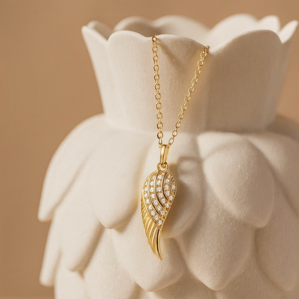 wings of eternity angel wing pendant