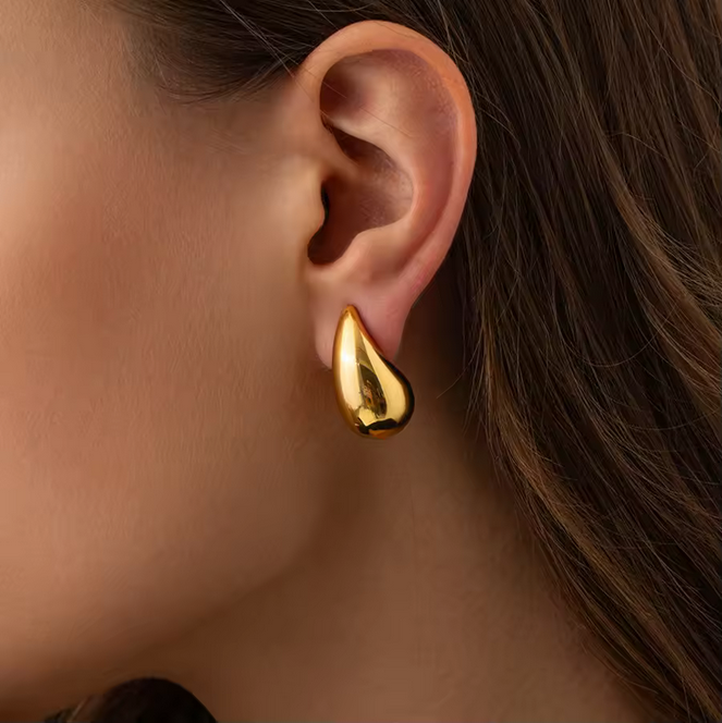 lava drop earrings gold