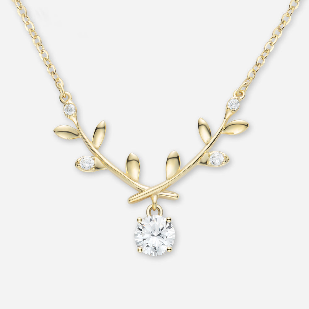 925 sterling silver leaf pendant