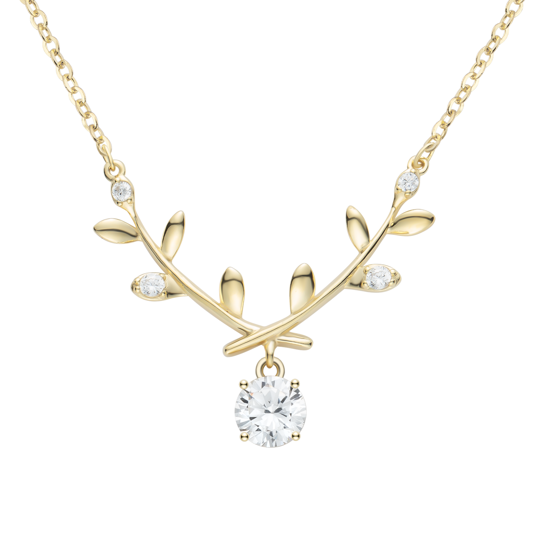 nature inspired cz pendant