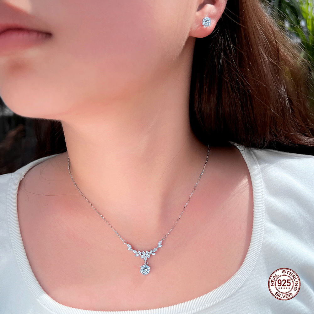 celestial grace vine silver jewelry set