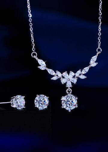 celestial grace vine silver jewelry set